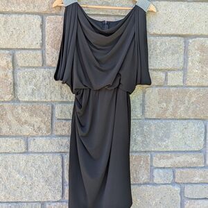 Elegant Black Draped Dress
